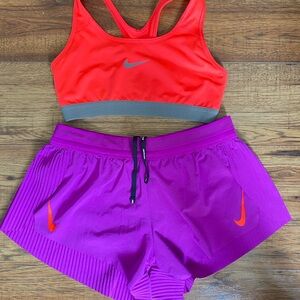 Nike Aeroswift shorts/sports bra